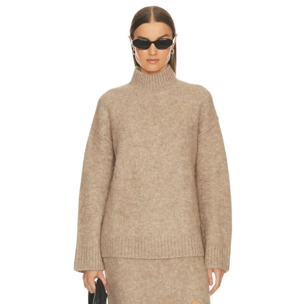 Rails Kacia Alpaca Blend Mockneck Sweater - Oatmeal Size S